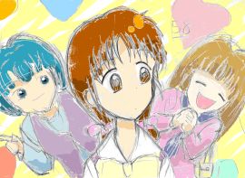 このあと亜梨実とすずは2回描き直しました…。